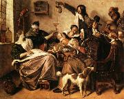 Jan Steen As the Old Sing.So Twitter the Young